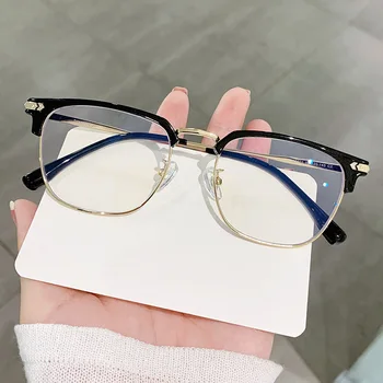 НОВЫЕ Готовые Очки Для Близорукости Простая Полукадровая Бизнес-очки Для Близорукости Оптические Очки С Диоптриями От 0 До -4,0