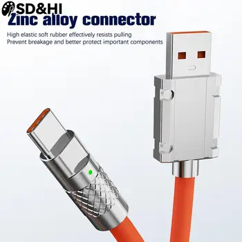 OD6.0 USB-кабель Для зарядки Samsung Fast Charge Type C Кабель Для Xiaomi Huawei Очень Толстый Шнур Зарядного устройства для телефона Провод Зарядного устройства для передачи данных
