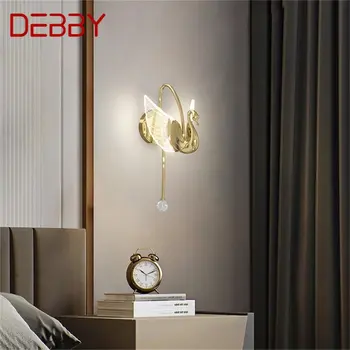 Настенные светильники DEBBY Nordic Swan Современный светильник, креативный декор для дома, коридора, спальни в отеле