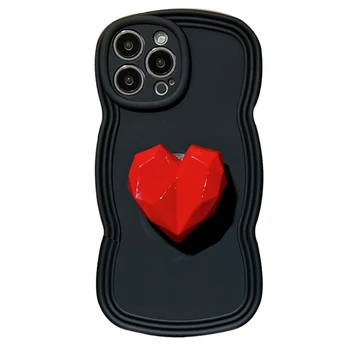 Модный 3D Чехол Для Телефона Love Wave Edge Для iPhone 14 13 12 11 Pro Max Mini + Plus 7 8 X XR XS Защитная Крышка С Ремешком