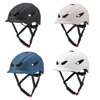 Сверхлегкий велосипедный шлем Регулируемая задняя фара Спортивный шлем Дышащий с полями Защитное снаряжение для велосипеда Электрический скутер