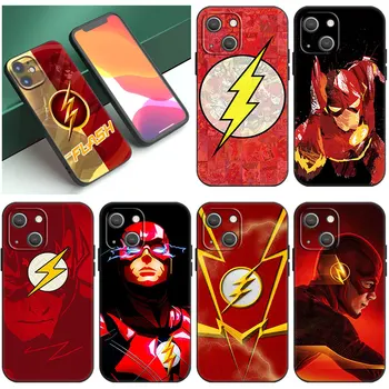 Чехол для телефона Justice League The Flash Для Apple iPhone 14 13 12 Mini 11 Pro XR X XS MAX 6S 7 8 Plus SE 2020 2022 5S Черный Чехол