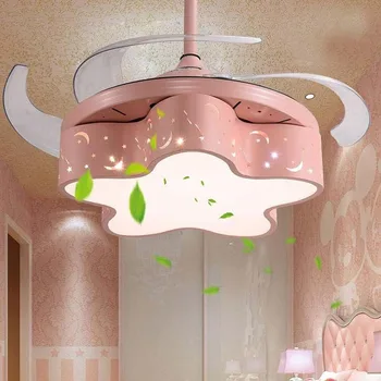 Художественный светильник Светодиодный Потолочный вентилятор Подвесной светильник Люстра Детская Скандинавская Невидимая Ресторанная Спальня Комната принцессы