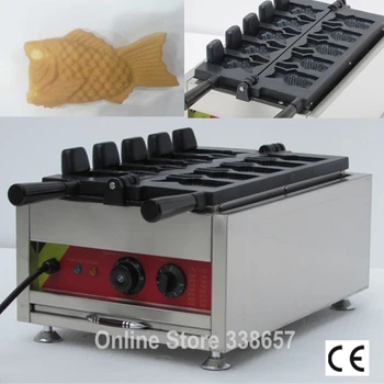 Электрическая корейская машина для приготовления тортов в форме рыбы тайяки с начинкой для мороженого, выпечки блинчиков, закусок.