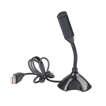 USB Микрофон для ноутбука, Голосовой микрофон, Высокочувствительная Мини-Студийная Подставка для микрофона для выступлений С держателем, Игровая Конференция Для ПК