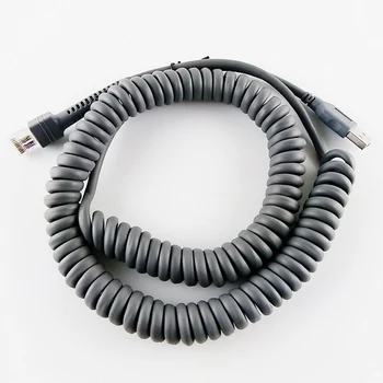USB-кабель для сканера штрих-кода, спиральный, длиной 5 м (17 футов) Для Обозначения интерфейса USB LS2208AP LS1203 LS4208 LS9203 DS6707 DS6708