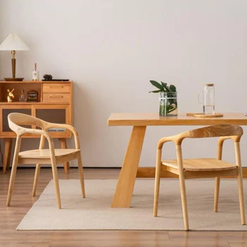 Дизайнерские Свадебные Обеденные стулья, Деревянная опора для спинки в гостиной, Антикварное кресло для медитации, Офисная мебель Sillon
