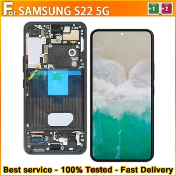 100% Оригинальный AMOLED Для Samsung Galaxy S22 5G S901 S901B S901B/DS ЖК-дисплей С Сенсорным Экраном и Цифровым Преобразователем в сборе