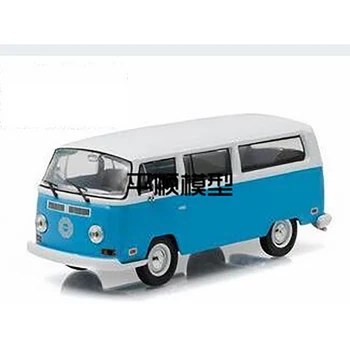 Новая модель автобуса T2 из литого под давлением сплава 1/43 1971 года, классическая синяя коллекция для взрослых, статичный орнамент, подарок, сувенир, игрушка для мальчика