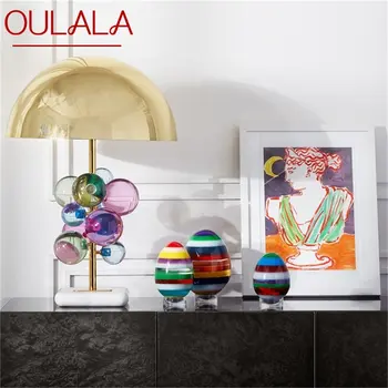 Современная настольная лампа OULALA со светодиодной подсветкой на мраморном основании, креативный дизайн, Декоративная для дома, спальни, гостиной, офиса