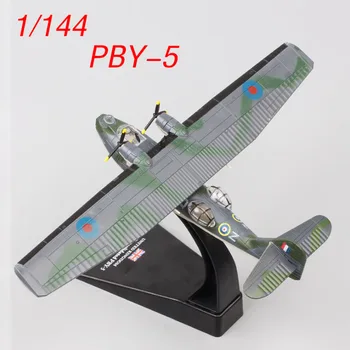 Отлитая под давлением модель самолета 1:144 1941 PBY-5 Гидросамолет, истребитель из сплава, Статический дисплей, домашняя мебель, коллекция для взрослых, Мини-игрушки Для мальчиков