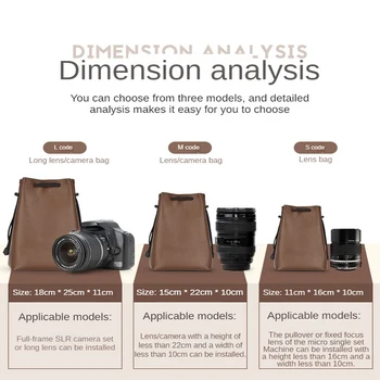 Сумка для объектива, сумки для запчастей, рюкзак для фотосъемки, Ударопрочная водонепроницаемая холщовая сумка на шнурке Nikon Sony Pentax Canon