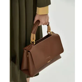 Повседневные женские сумки с веревочной ручкой, дизайнерские сумки через плечо из мягкого полиуретана для женщин 2023, роскошная стеганая сумка-тоут, шикарная сумка для поездок на работу