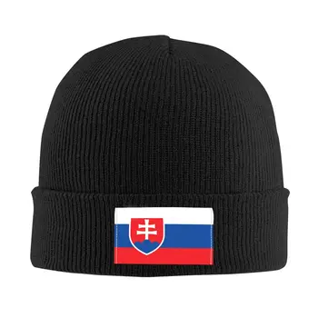 Флаг Словакии Skullies, шапочки, кепки, мужские, женские, унисекс, трендовые Зимние Теплые вязаные шапки для взрослых, Словацкая Республика, шляпки-капоты