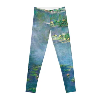 Claude Monet - Женские леггинсы-джоггеры с водяными лилиями