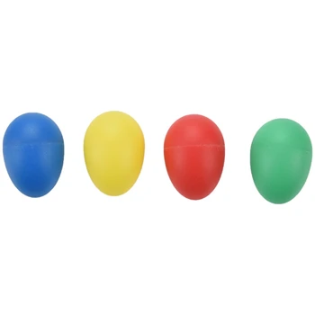Набор пластиковых шейкеров для яиц 48 шт., 4 разных цвета, ударные музыкальные Яичные Маракасы, детские игрушки