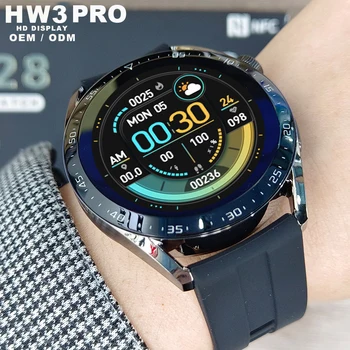l HW3 Pro Смарт-часы мужские NFC с полным сенсорным экраном Пользовательские циферблаты Спортивные Фитнес IP67 Bluetooth Вызов Женские умные часы
