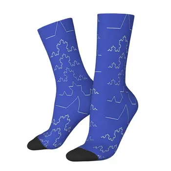 Математические носки Koch Curve Мужские женские Летние чулки с принтом