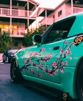 Ливрея Автомобиля Sakura Cherry Blossom, Виниловая Ливрея Автомобиля В Японской тематике, Универсальный Размер, Крупная Графика Автомобиля, Ливрея Автомобиля, Анимация