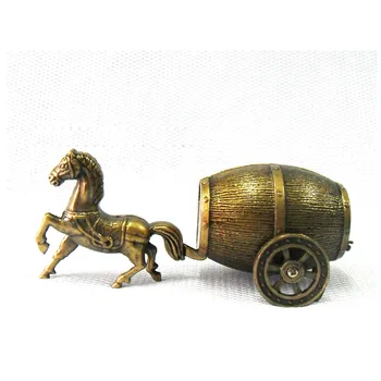 Креативная мини-карета для лошадей, Зажигалка многоразового использования, украшения на бутановом газе, Зажигалка для дома, хорошее украшение для подарка