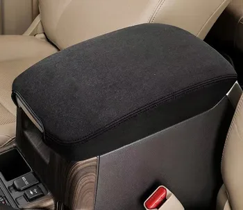 Замшевая основа для Toyota Land Cruiser Prado 03-2020, крышка центрального подлокотника, кожаный ящик для хранения, защитная накладка, модификация интерьера