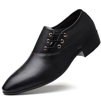 Мужская кожаная обувь, Новая деловая Официальная кожаная обувь, мужская универсальная обувь больших размеров, Уличная повседневная обувь Zapatillas Hombre