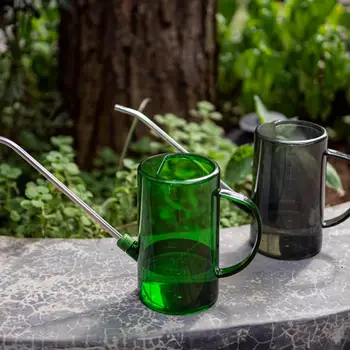 Лейка объемом 1 л Пластиковая Прозрачная Ручная лейка для разбрызгивания, съемная емкость для лагера, Герметичный Прочный чайник для разбрызгивания для сада