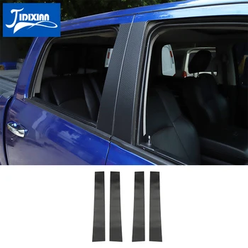 Наклейка из углеродного волокна JIDIXIAN, Декоративная накладка на среднюю стойку автомобиля, чехол для Dodge RAM 2010-2017, Внешние аксессуары