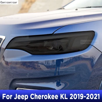 Для Jeep Cherokee KL 2019-2021 Наружная Фара Автомобиля С Защитой От царапин Оттенок Передней Лампы TPU Защитная Пленка Чехол Аксессуары Для Ремонта