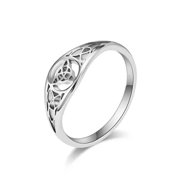 Уникальные выдалбливаемые кольца с кельтским узлом для женщин, винтажные мужские украшения из нержавеющей стали, подарок на день рождения, оптовые товары оптом