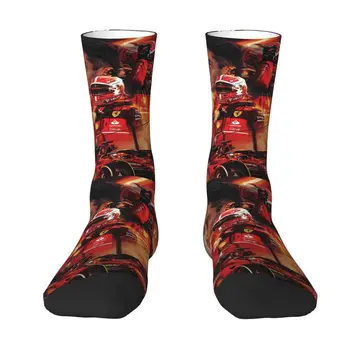 Новинка, мужские носки Leclercs Racing Driver Monaco Charles, унисекс, теплые носки с 3D принтом, дышащие носки для экипажа