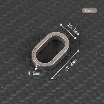1шт Серебряная мини Титановая пряжка Маленькое Кольцо для ключей Поясная Цепочка Аксессуары Открытый EDC Инструмент DIY Аксессуары для ключей