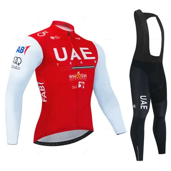 Осенний комплект Джерси Team Uae для велоспорта с длинным рукавом, быстросохнущая велосипедная одежда, велосипедная форма, одежда для MTB, велосипедная одежда Ropa Ciclismo