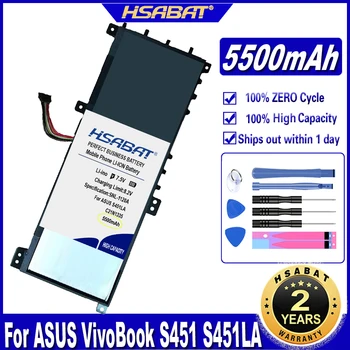 HSABAT C21N1335 Аккумулятор для Ноутбука 5500 мАч для ASUS VivoBook S451 S451LA S451LB S451LN Серии Ultrabook Batteries
