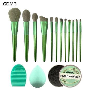 GDMG Avocado, 12 шт., кисть для макияжа, Тени для век, Румяна, Синтетическая щетка для губ, Профессиональные инструменты для красоты