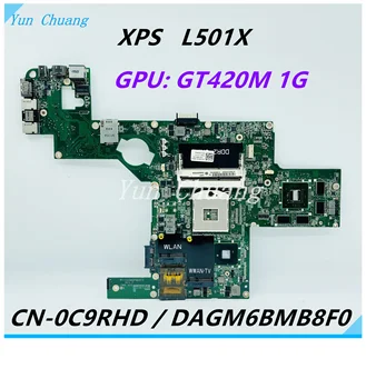 CN-0C9RHD 0C9RHD DAGM6BMB8F0 Основная плата Для Dell XPS 15 L501X Материнская плата Ноутбука HM57 DDR3 GT420M 1G Дискретная графика