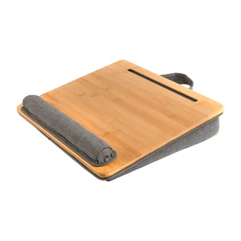 Дизайн ручки, Легкие карманы для хранения, Деревянный стол для ноутбука с мягкой подушкой, Прочный Многофункциональный Офисный коврик для мыши для дома