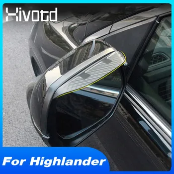 Крышка зеркала заднего вида автомобиля, защита от дождя, брови, Солнцезащитный козырек, наклейки, Отделка, Детали внешнего декора для Toyota Highlander 2022 Accessorie