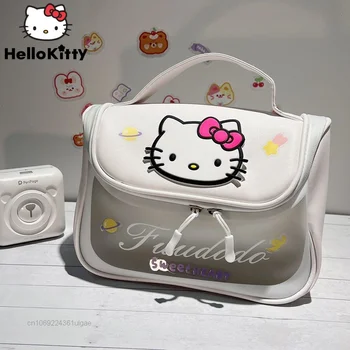 Косметичка Sanrio Hello Kitty с Микки Диснеем, коробка для хранения большой емкости, дорожные сумки для мытья посуды, аксессуары для дома с мультяшным принтом