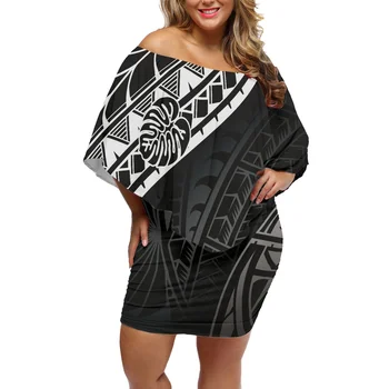 Сексуальное короткое платье с татуировками для женской вечеринки 2023, Элегантное летнее короткое платье, мода полинезийских племен, женское банкетное платье
