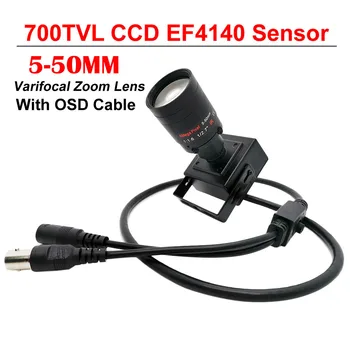 HD 700TVL CCD Effio-E 5-50 мм 9-22 мм 6-22 мм Мини-Камера С Регулируемым Варифокальным Объективом С Кабелем OSD CCTV Security Box Car Overt