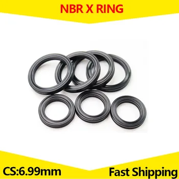 Кольцо NBR X, уплотнительное кольцо с четырьмя выступами, нитриловая резина, эластичное, для гидравлических цилиндров, поршней, поршневых штоков.CS 6,99 мм