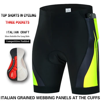 3 кармана, Новый стиль, быстросохнущие велосипедные шорты для горных велосипедов, дышащие велосипедные шорты с гелевой 5D подкладкой, велосипедные колготки