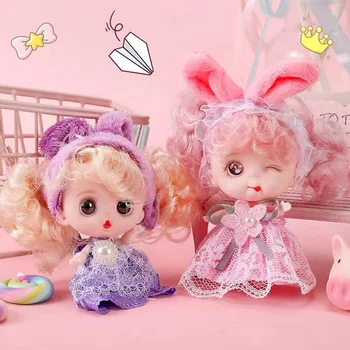 Милая Картонная кукла-имитатор 10 см, игрушка Мини-принцесса, кукла 1/12 BJD, Кукла Lol, Кукла для детей, Игрушка для девочек, подарок