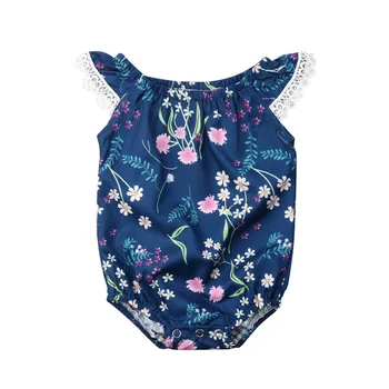 2019 Милый боди с цветочным рисунком для новорожденных девочек, комбинезон с цветочным рисунком для маленьких девочек, боди, одежда, Солнцезащитный костюм