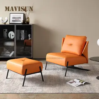 Итальянское минималистичное кресло для отдыха, скандинавские односпальные диваны, шезлонг, дизайнерский свет, роскошная гостиная, балкон