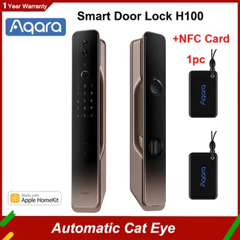 Умный дверной замок Aqara H100 Автоматический датчик освещенности тела Cat Eye Zigbee NFC Bluetooth Разблокировка отпечатков пальцев Homekit Приложение Aqara Home