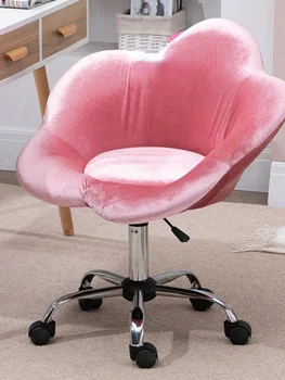Простой офисный стул Мебель для дома Тканевый диван для спальни Вращающийся стул с цветочным подъемником Офисные стулья для маникюра Студенческий компьютерный стул