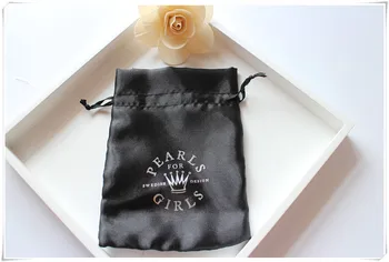 Изготовленная на заказ высококачественная упаковка ювелирных изделий с логотипом Сумка на шнурке Атласная сумка шелковая сумка