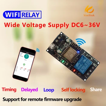 Новый Sinilink WIFI модуль реле дистанционного управления мобильным телефоном DC6V ~ 36V smart home phone APP ESP-12F XY-WF36V